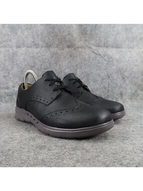 Clarks Shoes Womens 6.5 Oxford Leather Hinton Unstructured Black Comfort Career